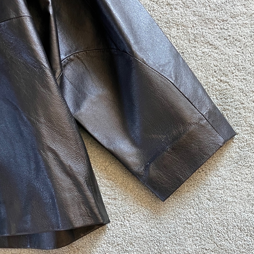 Sleek Black Leather Performance Jacket - image 8